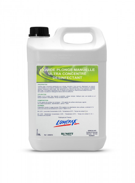 LOMERAX PLONGE MANUELLE NETTOYANT-DEGRAISSANT-DESINFECTANT CITRON 5L (4U)