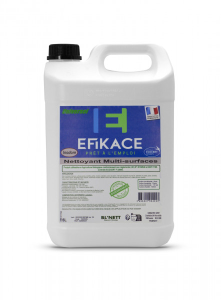 EFIKACE UNIVERSEL PAE NC 16 NETTOYANT MULTI-SURFACES INODORE ECOCERT 5L (4U)