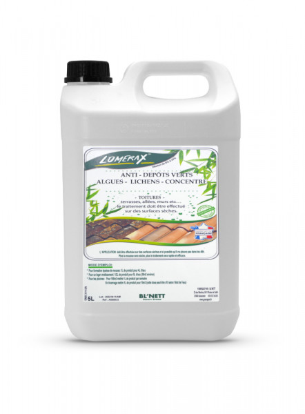 LOMERAX TRAITEMENT ANTI MOUSSE-ALGUES-LICHENS POUR EXTERIEUR MAISON 5L (4U)