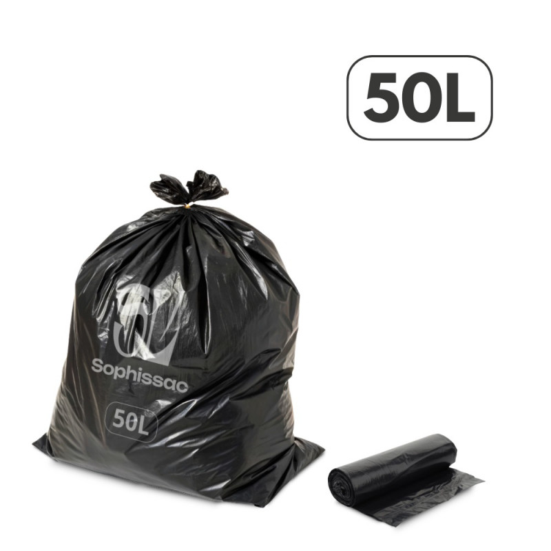 SAC POUBELLE 68X75 CM 25µ DECHETS LEGERS