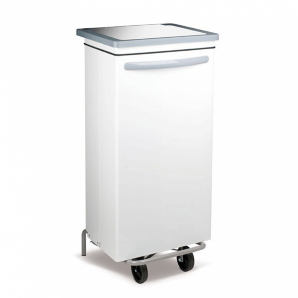 POUBELLE CONTAINER MOBILE AVEC PÉDALE 100L 47X42X97 CM