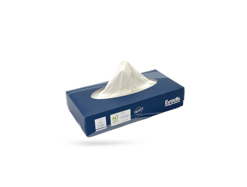 BOITE DISTRIBUTRICE MOUCHOIRS BLANCS 2 PLIS (BOITE DE 100) (1 U)