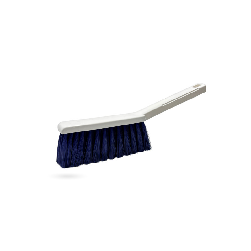 BALAYETTE BLANCHE FIBRE SOUPLE BLEUE 27.5X3 CM (1 U)