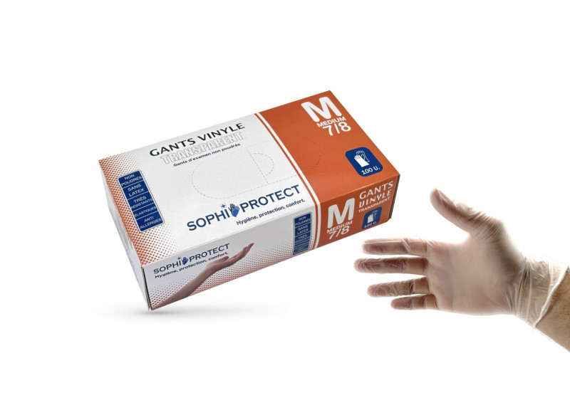 GANTS VINYLE TRANSPARENTS NON POUDRÉS